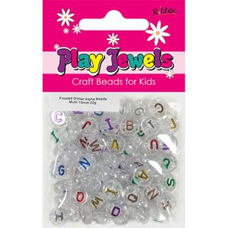 PJ FROSTED GLITTER ALPHA BEADS
