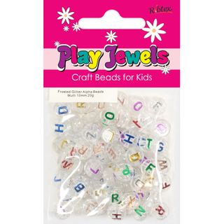 PJ FROSTED GLITTER ALPHA BEADS