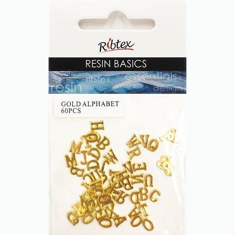 UV RESIN GOLD LETTERS 60PCS