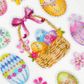 EASTER GLITTER STICKERS EGG BASKET 1PC