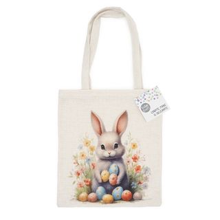Easter Tote Bag Whimsical Bunny 1Pc