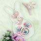 EASTER HAIR TIE AND CLIPS PACK PINK 3PCS