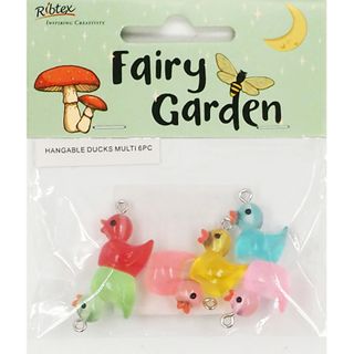 FG HANGABLE DUCKS MULTI 6PC