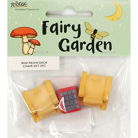 FG MINI RESIN DECK CHAIR SET 3PC