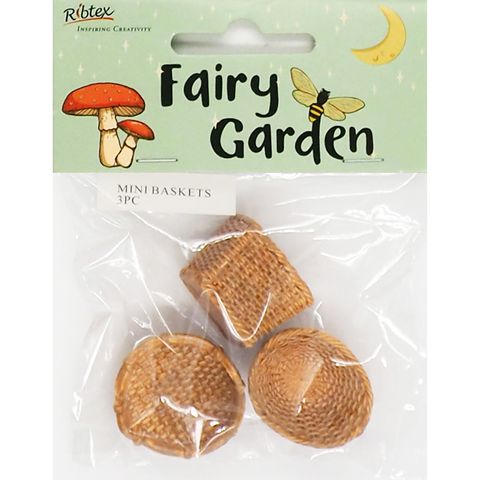 FG MINI RESIN WICKER BASKETS 3PC
