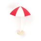 FG UMBRELLA RED STRIPE 7.4CM 1PC