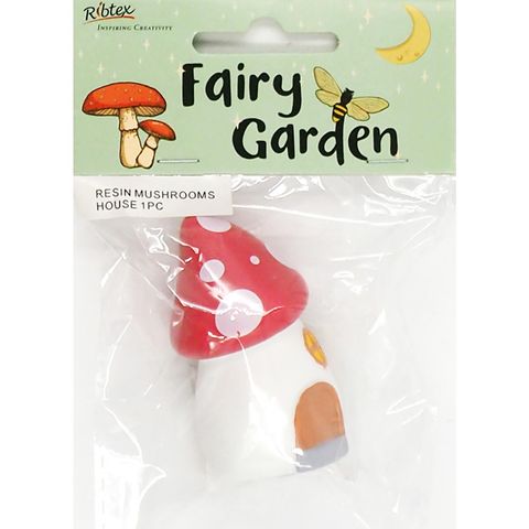 FG RESIN MUSHROOM HOUSE 1PC
