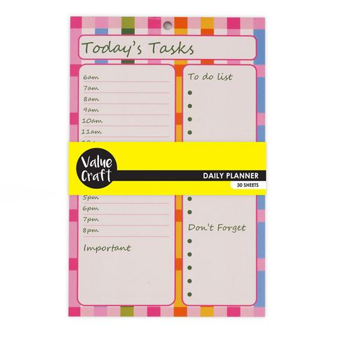 DAILY PLANNER GINGHAM 30 SHEETS
