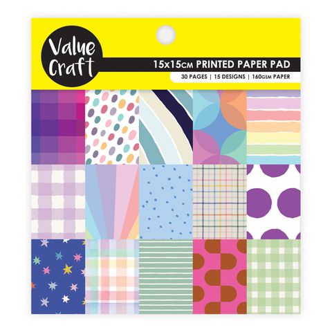 PAPER PAD 15X15CM GEOMETRICS 30 SHEETS