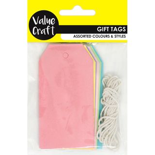GIFT TAGS 9.5x4.8CM PASTEL 18PC