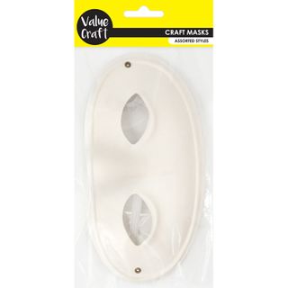 PAPER CRAFT MASK HALF FACE WHITE 1PC