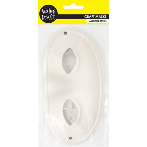PAPER CRAFT MASK HALF FACE WHITE 1PC