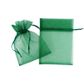 Sml Organza Bag 17cm X 12.5cm Green 5Pc