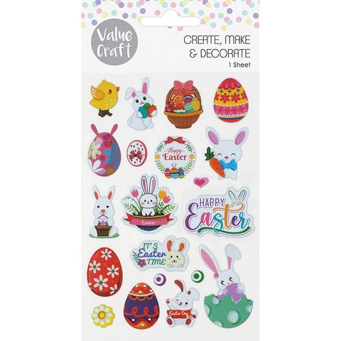 Easter Stickers Puffy Happy Easter 1sh