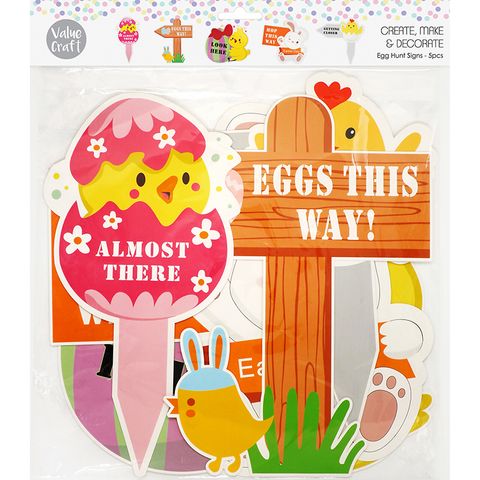 Easter Egg Hunt Signs Pack 5pc