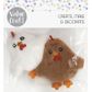 Easter Fluffy Chick Pins Brown White 2pc