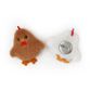 Easter Fluffy Chick Pins Brown White 2pc