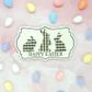 Happy Easter Wooden Sign Gingham 1pc
