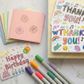 COLOUR IN CARDS W ENVELOPES THANKS 6PC
