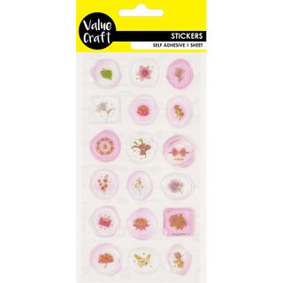 STICKERS EPOXY SEALS PINK 1SH