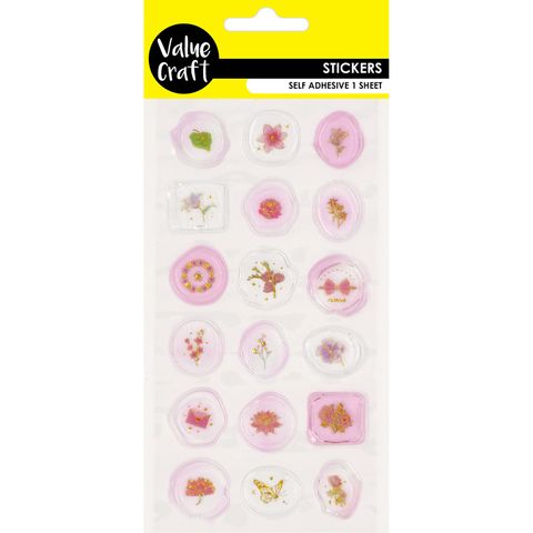 STICKERS EPOXY SEALS PINK 1SH