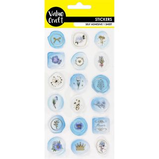 STICKERS EPOXY SEALS BLUE 1SH