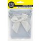 MINI ORAGANZA BAGS W BOWS SILVER 5PC