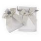 MINI ORAGANZA BAGS W BOWS SILVER 5PC