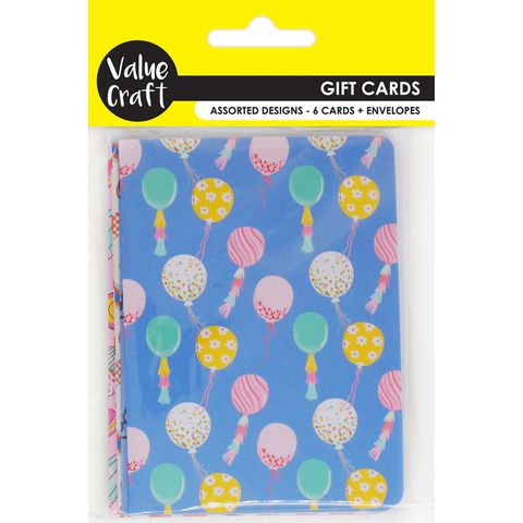 CARD PACK W ENVELOPES PARTY 6PC