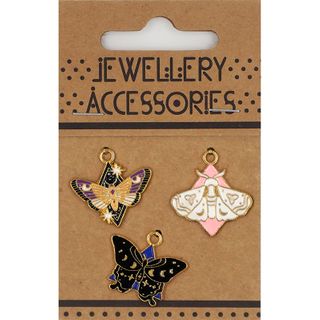 CHRM ENAMEL 3PC GILDED BFLIES