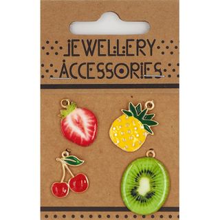 CHRM ENAMEL 4PC FRUITS