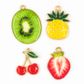 CHRM ENAMEL 4PC FRUITS