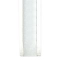RIB 22MM SATIN SHEER EDGE WHITE-SLV 4M