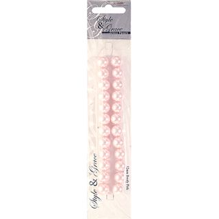 Bead Glass Pearls 12Mm Barely Pink 24Pcs