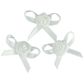 Flower Satin Rose with Bow 10mm White