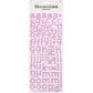 ALPHA NUMERICAL FOAM PINK GLITTER