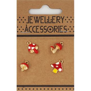 CHRM ENAMEL 4PC MUSHROOMS