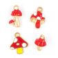 CHRM ENAMEL 4PC MUSHROOMS