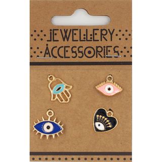 CHRM ENAMEL 4PC DARK EVIL EYES