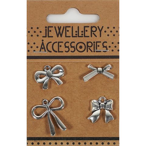 CHARM ALLOY 4PC BOWS