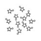 Charm - Star Open 10x12mm Dark Silver