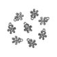 Charm - Flower 10mm Silver 8Pcs