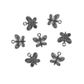 Charm - Butterfly 13mm Dark Silver 8Pcs