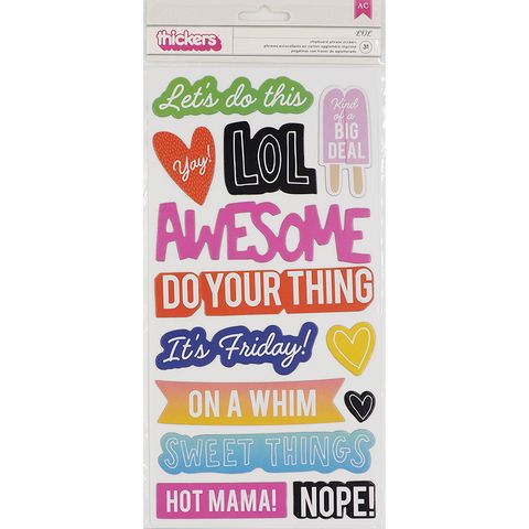 THICKR CHBOARD BRIGHT MULTI PHRASE OAW