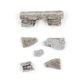 FG RESIN STONE BENCH SET 6PC