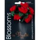 Rose with Leaves Small 6 Head Bunch Red