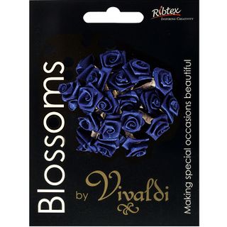 Flower Ribbon Rose 20Head Royal Blue