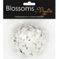 White Poly Flower Ribbon Roses 144 Pc