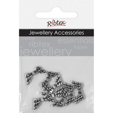 Charm - Angel Wings 10x20mm Dark Silver