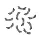 Charm - Dragonfly Wings 7mm Dark Silver